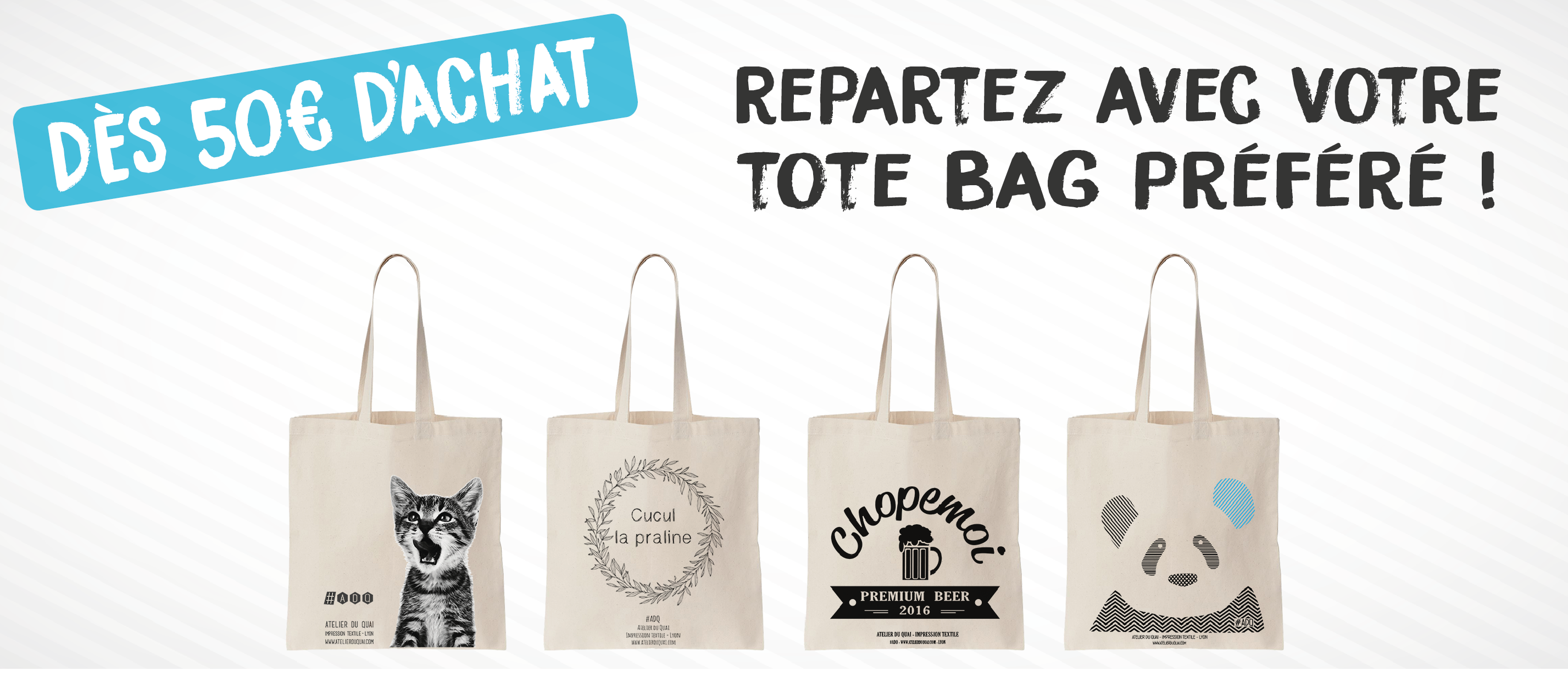 Tote bags Atelier du Quai