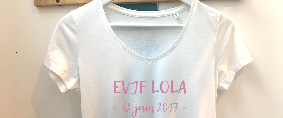 t-shirt personnalisé EVJF - Atelier du Quai