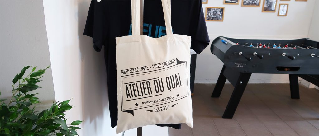 Tote bags publicitaires - Atelier du Quai