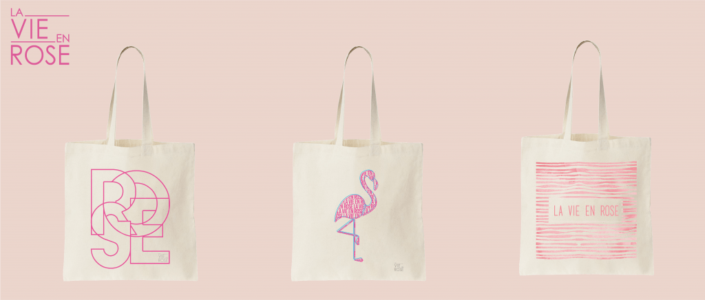 Tote bag Octobre Rose - La Vie en Rose - Atelier du Quai