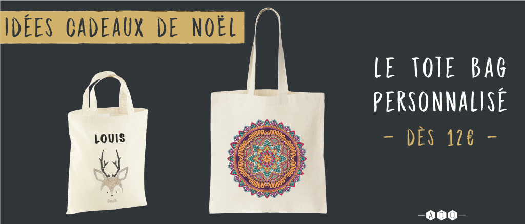 Tote bag personnalisé Noël - Atelier Du Quai