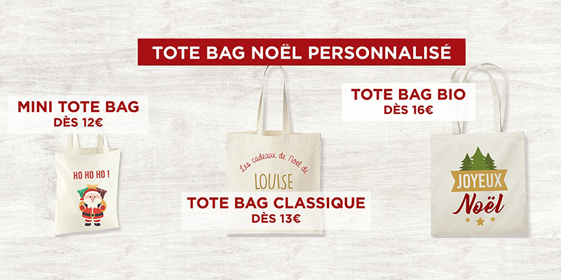tote bag noël personnalisé