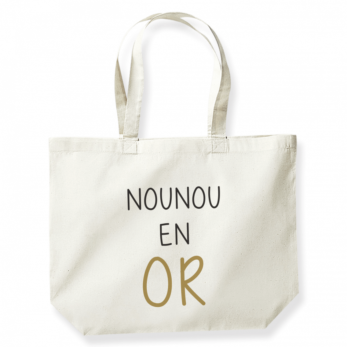 Sac shopping nounou en or - Atelier du Quai