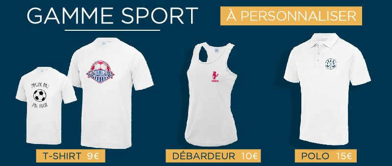 Vêtements de sport personnalisés - Atelier du Quai