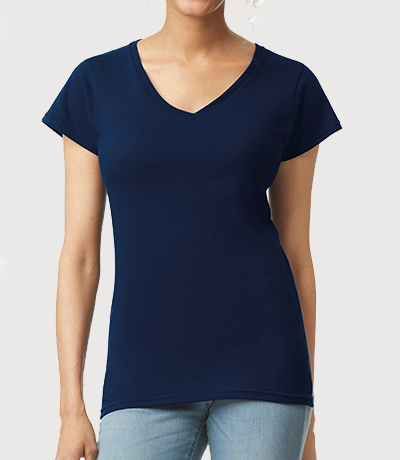 tee shirt classique femme col V